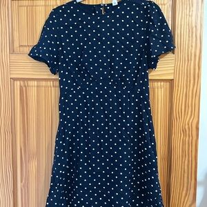 Old Navy Dark Blue Polka Dot Dress